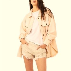 🧡💛FOREVER 21NWOT REVERSE FLLECE SHACKET